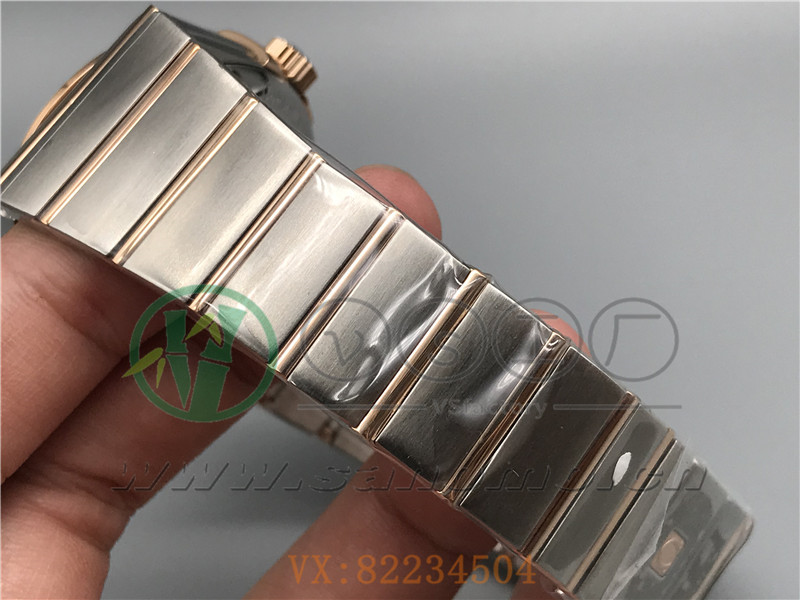 VS廠歐米茄星座38mm間玫白面鉆釘產品展示