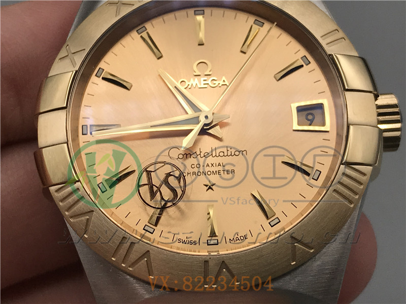 VS廠(chǎng)歐米茄星座38mm間金金面產(chǎn)品展示