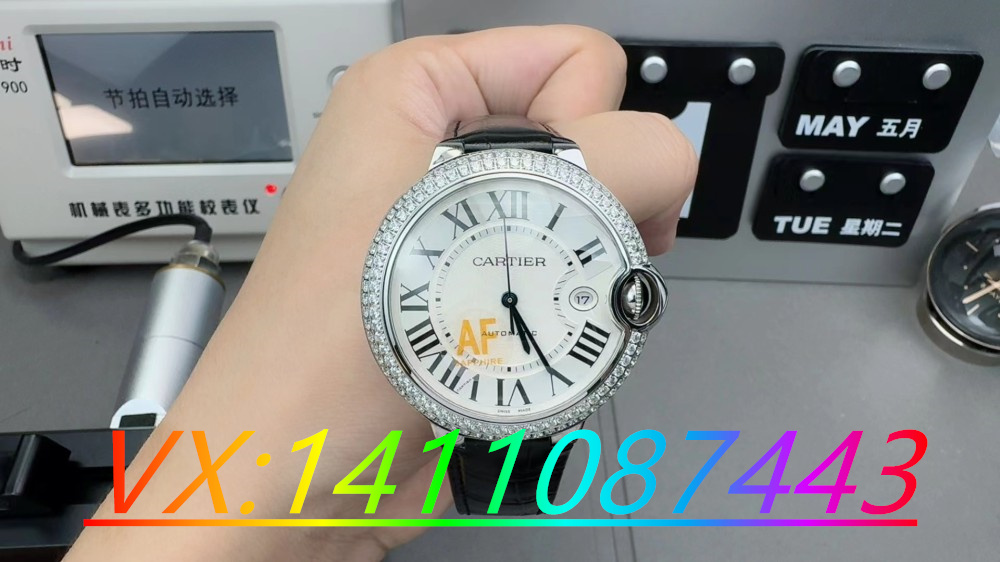 AF廠卡地亞藍(lán)氣球雙排鉆搭配2824機(jī)芯做工細(xì)節(jié)怎么樣？